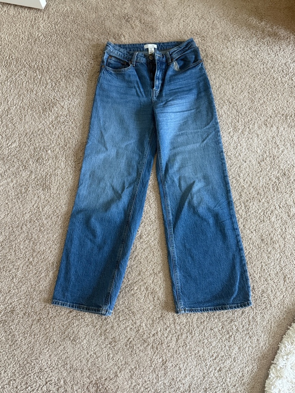 H&M Classic High-Waist Straight Leg Women's Jeans - Blue